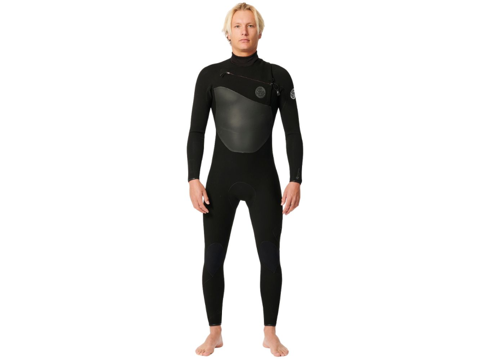 RIP CURL FLASHBOMB 3/2 MUTA INVERNALE FRONT ZIP BLACK