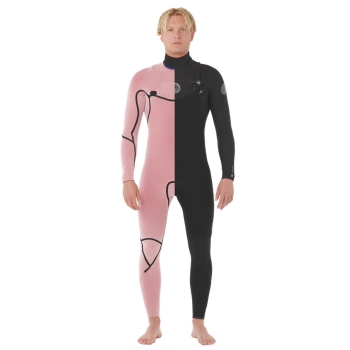 RIP CURL FLASHBOMB 5/3 MUTA INVERNALE CHEST ZIP BLACK