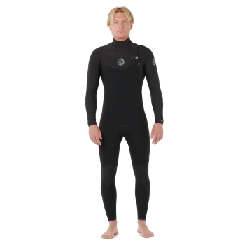 RIP CURL FLASHBOMB 5/3 MUTA INVERNALE CHEST ZIP BLACK