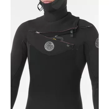 RIP CURL FLASHBOMB 5/4 MUTA INVERNALE CHEST ZIP CON CAPPUCCIO