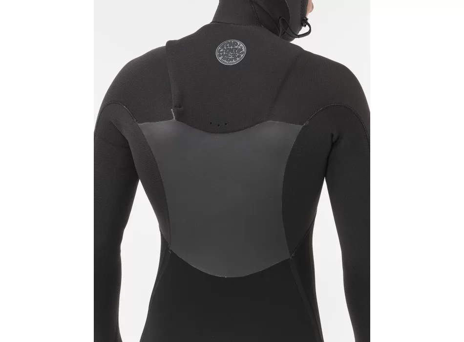 RIP CURL FLASHBOMB 5/4 MUTA INVERNALE CHEST ZIP CON CAPPUCCIO