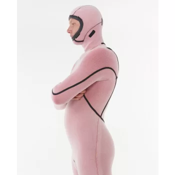 RIP CURL FLASHBOMB 5/4 MUTA INVERNALE CHEST ZIP CON CAPPUCCIO