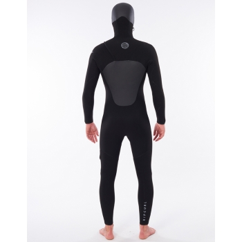 RIP CURL FLASHBOMB 5/4 MUTA INVERNALE CON CAPPUCCIO FRONT ZIP
