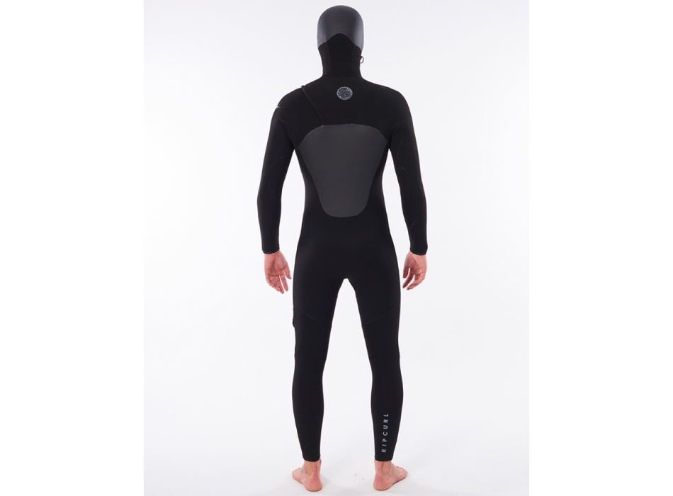RIP CURL FLASHBOMB 5/4 MUTA INVERNALE CON CAPPUCCIO FRONT ZIP