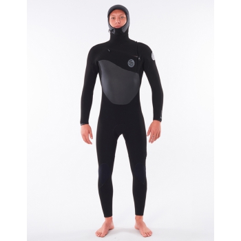 RIP CURL FLASHBOMB 5/4 MUTA INVERNALE CON CAPPUCCIO FRONT ZIP
