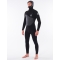 RIP CURL FLASHBOMB 6/4 MUTA INVERNALE CON CAPPUCCIO FRONT ZIP TG. XS (GRADO B)
