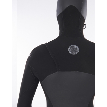 RIP CURL FLASHBOMB 6/4 MUTA INVERNALE CON CAPPUCCIO FRONT ZIP
