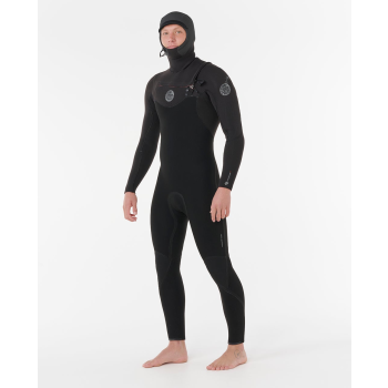RIP CURL FLASHBOMB 6/4 MUTA INVERNALE CON CAPPUCCIO FRONT ZIP