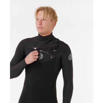 RIP CURL FLASHBOMB 6/4 MUTA INVERNALE CON CAPPUCCIO FRONT ZIP