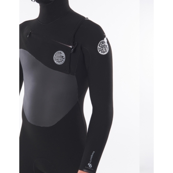 RIP CURL FLASHBOMB 6/4 MUTA INVERNALE CON CAPPUCCIO FRONT ZIP