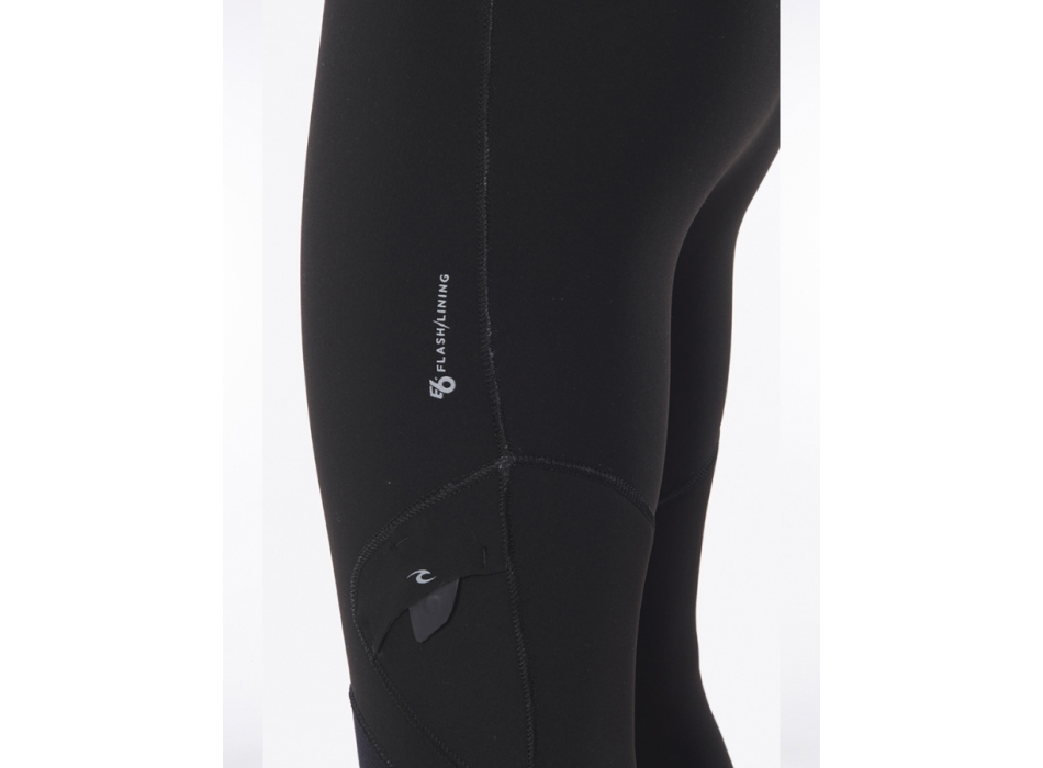 RIP CURL FLASHBOMB 6/4 MUTA INVERNALE CON CAPPUCCIO FRONT ZIP