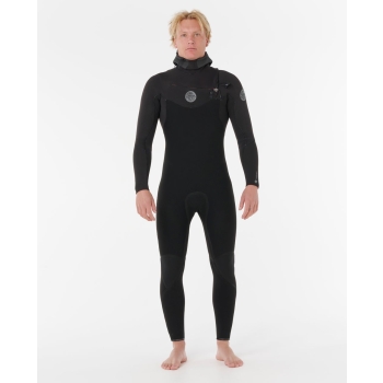 RIP CURL FLASHBOMB 6/4 MUTA INVERNALE CON CAPPUCCIO FRONT ZIP