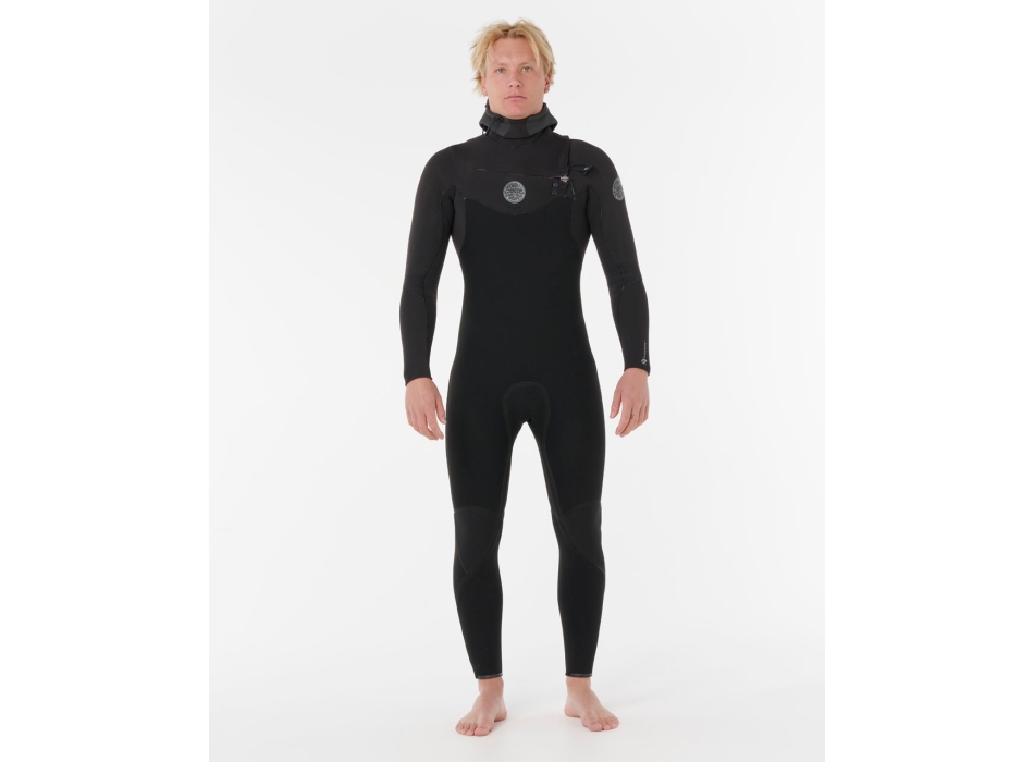 RIP CURL FLASHBOMB 6/4 MUTA INVERNALE CON CAPPUCCIO FRONT ZIP