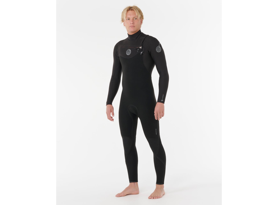 RIP CURL FLASHBOMB 6/4 MUTA INVERNALE CON CAPPUCCIO FRONT ZIP