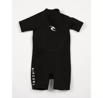 RIP CURL FREELITE MUTA CORTA 2MM GROMS BACK ZIP BLACK