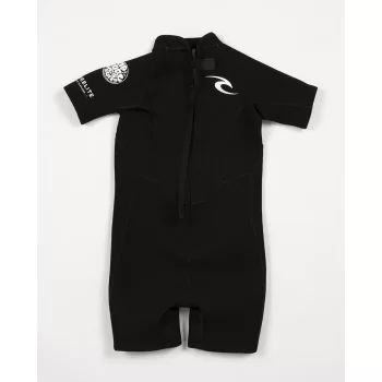 RIP CURL FREELITE MUTA CORTA 2MM GROMS BACK ZIP BLACK