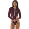 RIP CURL G-BOMB 2.0 1MM MUTINO HIGH CUT MANICHE LUNGHE FRONT ZIP PLUM