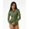 RIP CURL G-BOMB 2.0 1MM MUTINO MANICHE LUNGHE FRONT ZIP KHAKI