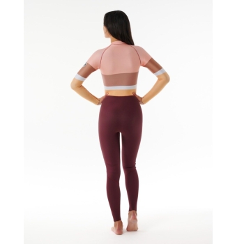 RIP CURL G BOMB MUTA STEAMER 2MM DONNA MANICHE LUNGHE FRONT ZIP PLUM
