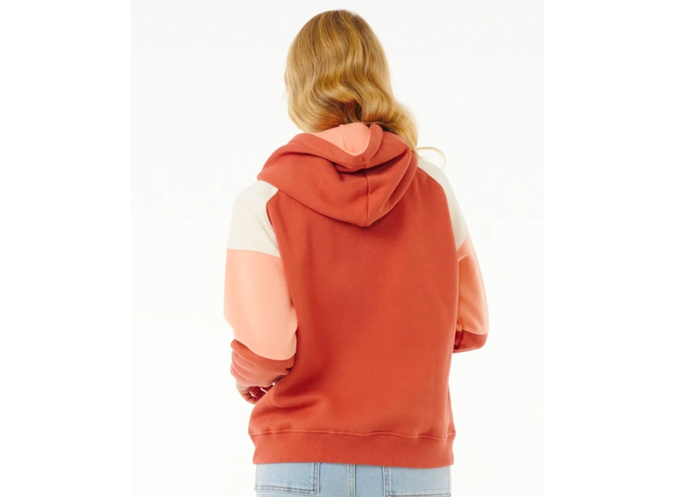 RIP CURL GALICIA FELPA CON ZIP E CAPPUCCIO DONNA RUST