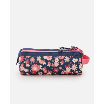 RIP CURL GLOBAL PENCIL CASE ASTUCCIO 2 SCOMPARTI WHITE