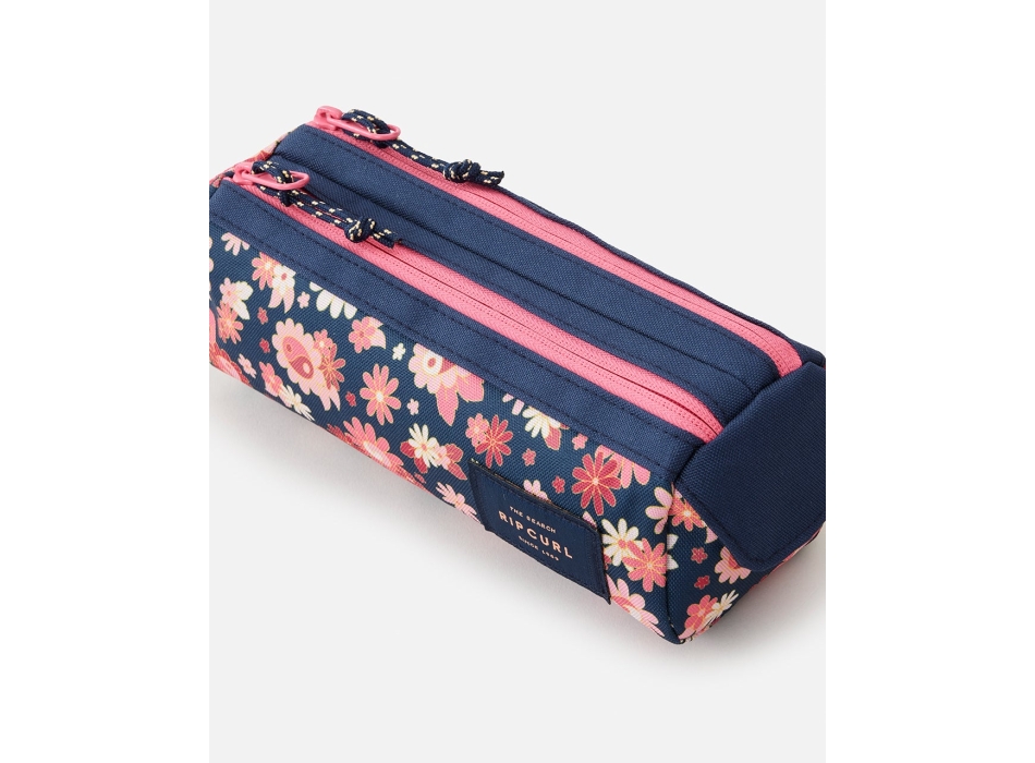 RIP CURL GLOBAL PENCIL CASE ASTUCCIO 2 SCOMPARTI WHITE