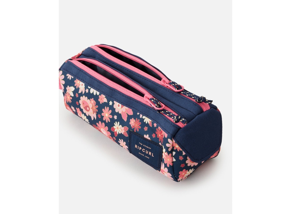 RIP CURL GLOBAL PENCIL CASE ASTUCCIO 2 SCOMPARTI WHITE