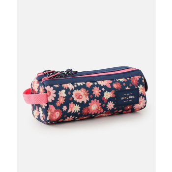RIP CURL GLOBAL PENCIL CASE ASTUCCIO 2 SCOMPARTI WHITE