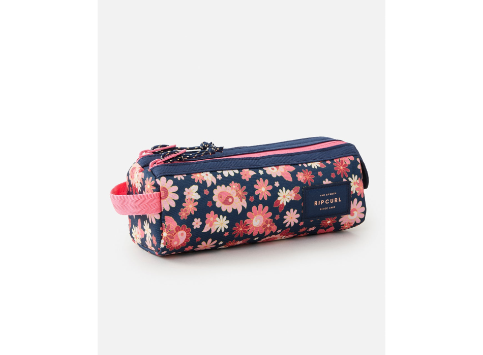 RIP CURL GLOBAL PENCIL CASE ASTUCCIO 2 SCOMPARTI WHITE