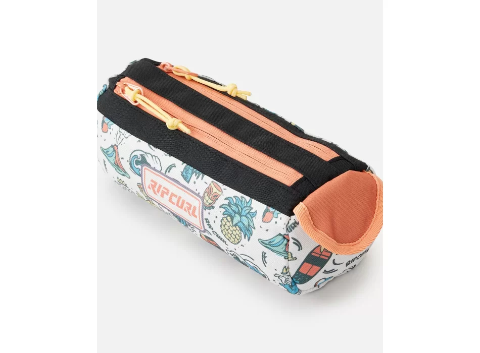 RIP CURL GLOBAL PENCIL CASE ASTUCCIO DOPPIO BONE