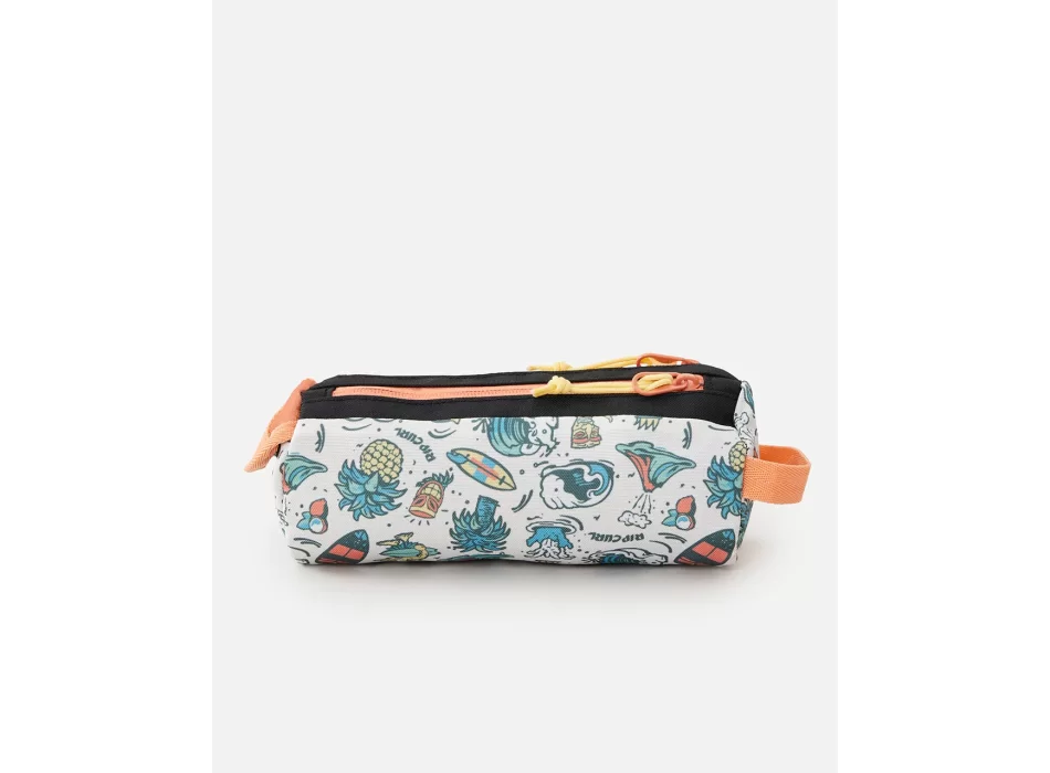 RIP CURL GLOBAL PENCIL CASE ASTUCCIO DOPPIO BONE