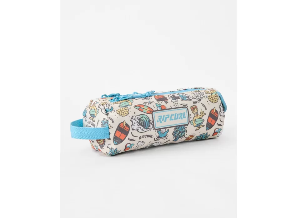 RIP CURL GLOBAL PENCIL CASE ASTUCCIO DOPPIO BONE
