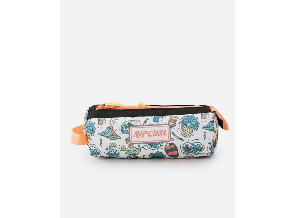 RIP CURL GLOBAL PENCIL CASE ASTUCCIO DOPPIO BONE