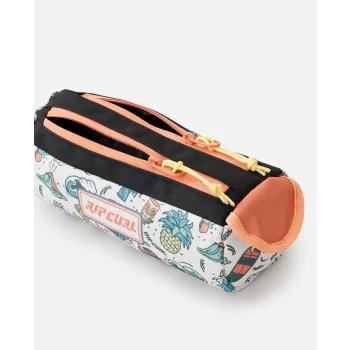 RIP CURL GLOBAL PENCIL CASE ASTUCCIO DOPPIO BONE