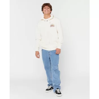RIP CURL GRATEFUL SHRED FELPA CON CAPPUCCIO E ZIP BONE