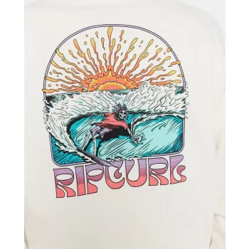 RIP CURL GRATEFUL SHRED FELPA CON CAPPUCCIO E ZIP BONE