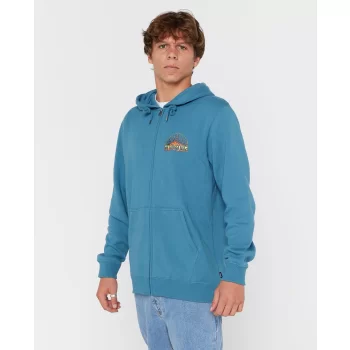 RIP CURL GRATEFUL SHRED FELPA CON CAPPUCCIO E ZIP STORM BLUE