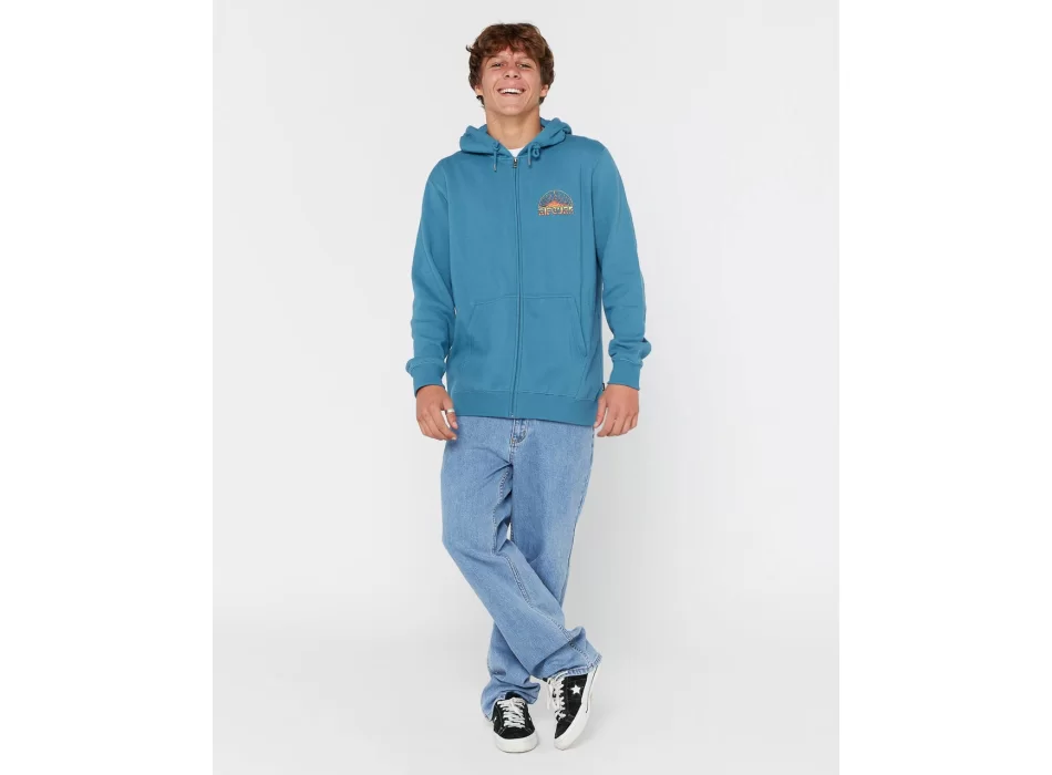RIP CURL GRATEFUL SHRED FELPA CON CAPPUCCIO E ZIP STORM BLUE