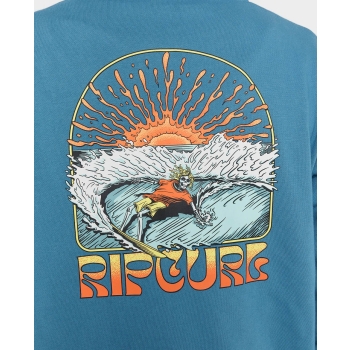RIP CURL GRATEFUL SHRED FELPA CON CAPPUCCIO E ZIP STORM BLUE