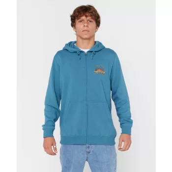 RIP CURL GRATEFUL SHRED FELPA CON CAPPUCCIO E ZIP STORM BLUE