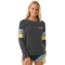 RIP CURL HIGH TIDE SCENIC SURF FELPA GIROCOLLO DONNA WASHED BLACK