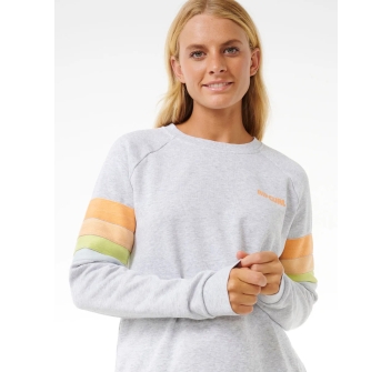 RIP CURL HIGH TIDE SCENIC SURF FELPA GIROCOLLO DONNA WASHED BLACK