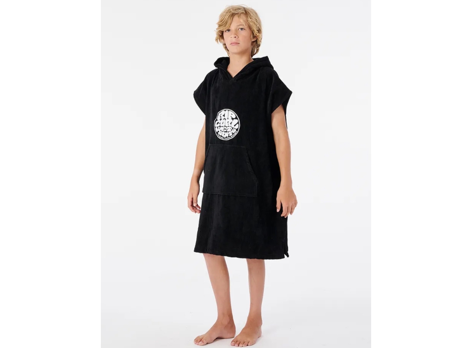 RIP CURL ICONS PONCHO PER RAGAZZI 8-16 ANNI BLACK