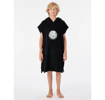 RIP CURL ICONS PONCHO PER RAGAZZI 8-16 ANNI BLACK