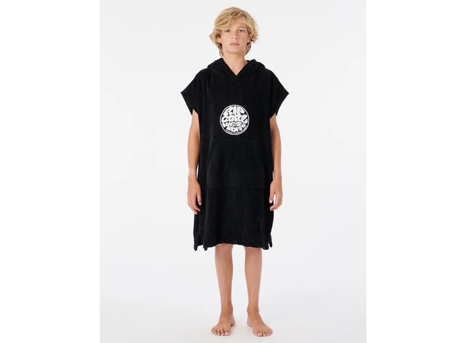 RIP CURL ICONS PONCHO PER RAGAZZI 8-16 ANNI BLACK