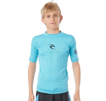 RIP CURL LYCRA BOYS MANICHE CORTE PROTEZIONE UV 50+