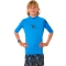 RIP CURL LYCRA BRAND WAVE BOYS MANICHE CORTE PROTEZIONE UV 50+ BLUE GUM