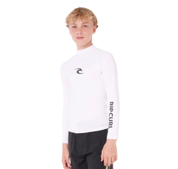 RIP CURL LYCRA BOYS MANICHE LUNGHE PROTEZIONE UV 50+ BLUE