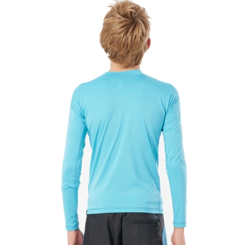 RIP CURL LYCRA BOYS MANICHE LUNGHE PROTEZIONE UV 50+ BLUE