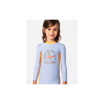 RIP CURL LYCRA BRAND WAVE BOYS MANICHE LUNGHE PROTEZIONE UV 50+ LIME